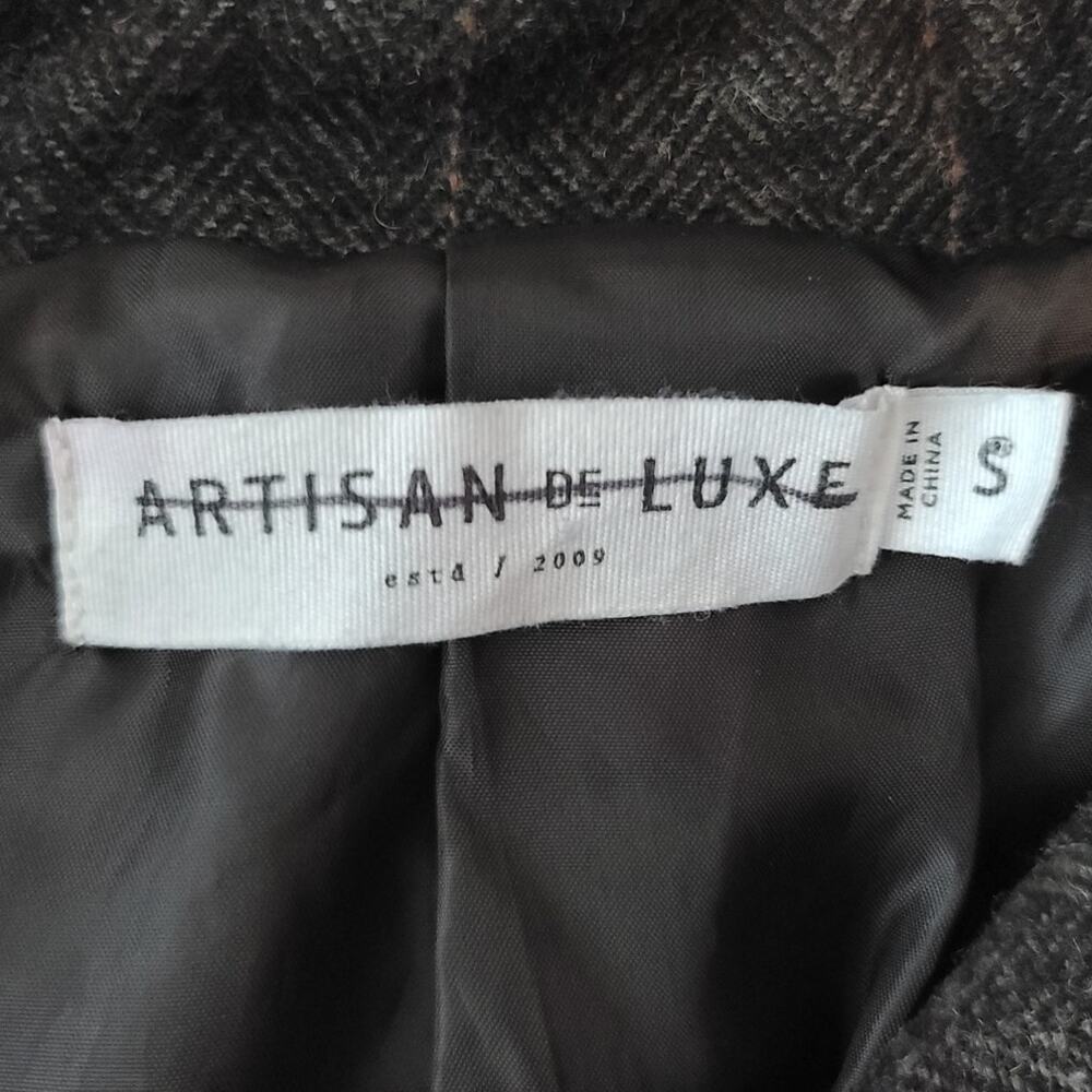 Artisan De Luxe Wool Leather Patchwork Asymmetric… - image 4